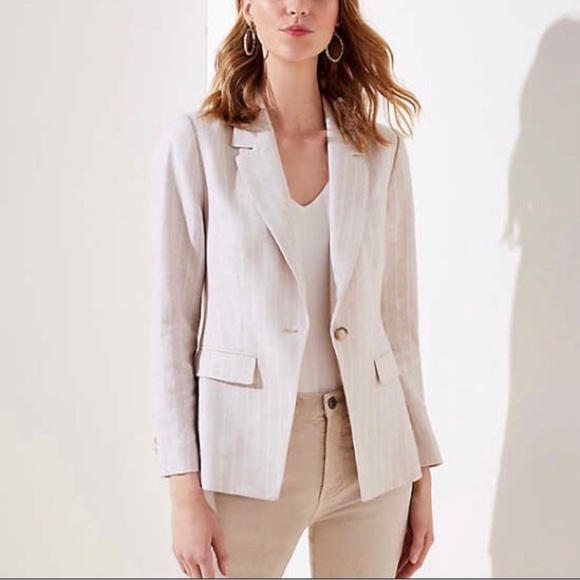 LOFT Jackets & Blazers - NWT, Linen Shimmer Blazer🍂🍁💜
